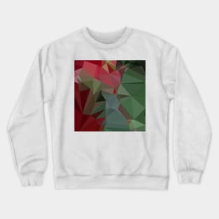 Deep Carmine Pink Abstract Low Polygon Background Crewneck Sweatshirt